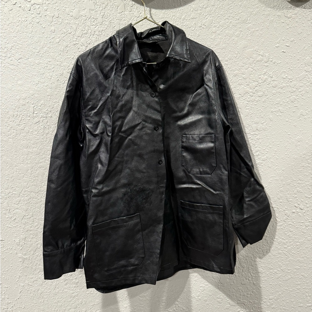 Black Faux Leather Jacket